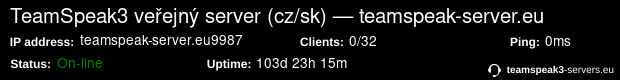 teamspeak-server.eu:9987 status banner