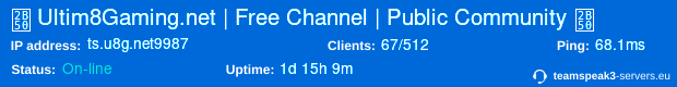 ts.u8g.net:9987 status banner