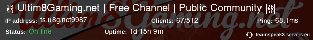 ts.u8g.net:9987 status banner